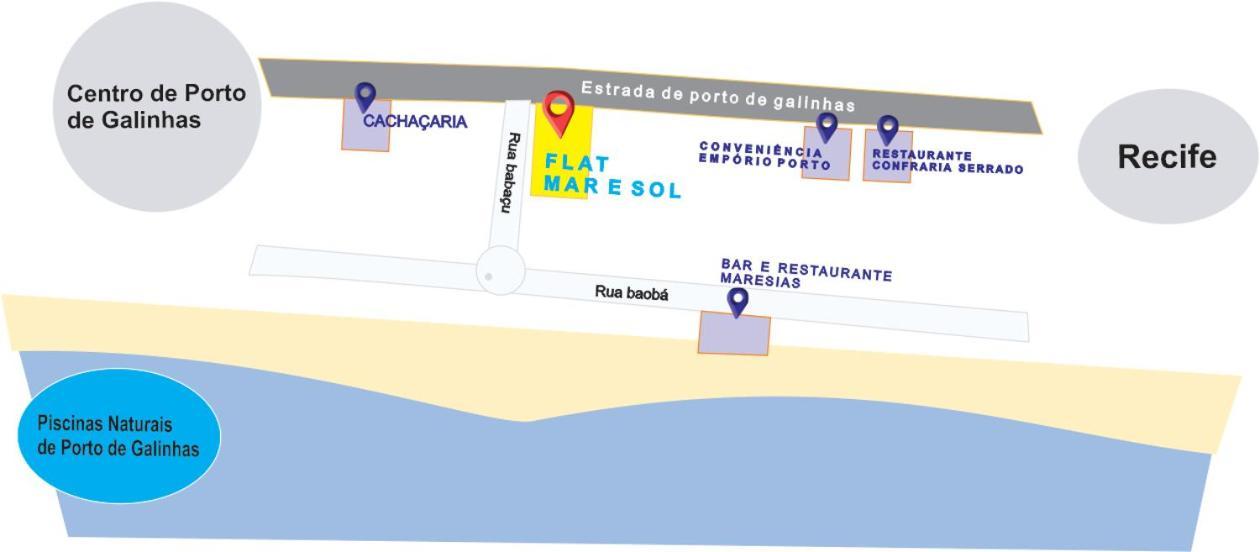 Flat Mar & Sol - Para 6 Pessoas Apartment Porto de Galinhas Bagian luar foto